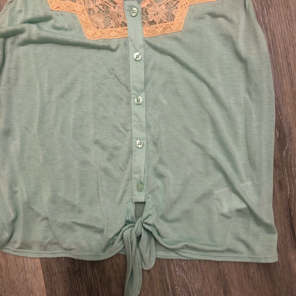 Tie Front Button Tank - image 3